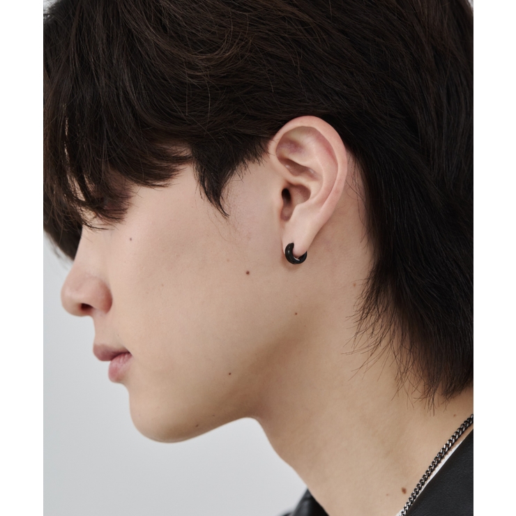 【 金属アレルギー対応 】ラインフープピアス 直径10mm, 幅4mm | wyz | 詳細画像15 