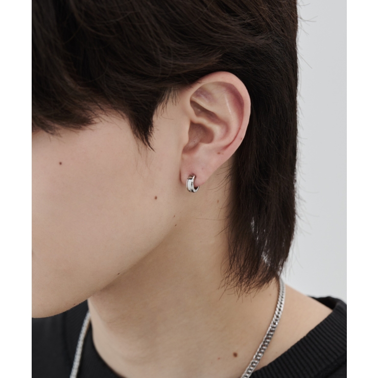 【 金属アレルギー対応 】ラインフープピアス 直径10mm, 幅4mm | wyz | 詳細画像8 
