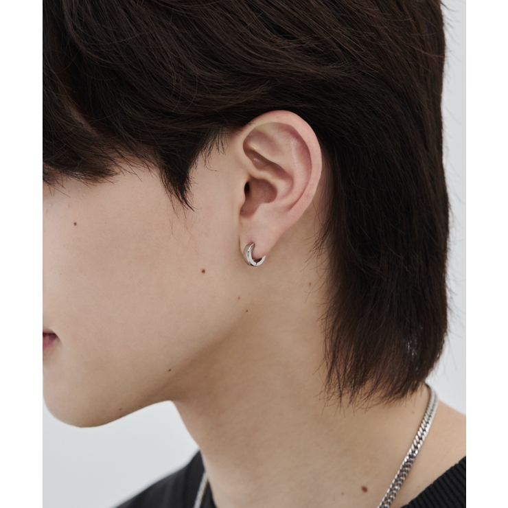 【 金属アレルギー対応 】ラインフープピアス 直径10mm, 幅4mm | wyz | 詳細画像9 