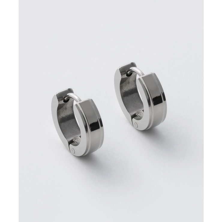 【 金属アレルギー対応 】ラインフープピアス 直径12mm, 幅4mm | wyz | 詳細画像3 