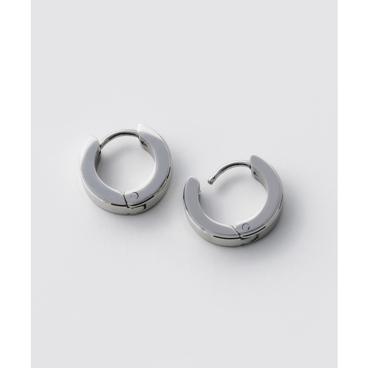 【 金属アレルギー対応 】ラインフープピアス 直径12mm, 幅4mm | wyz | 詳細画像4 