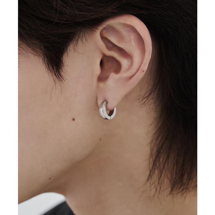 【 金属アレルギー対応 】ラインフープピアス 直径12mm, 幅4mm | wyz | 詳細画像7 