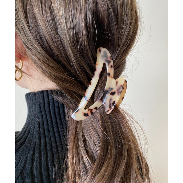 ベージュ×ブラック | デザインカラーヘアクリップ | ciite'