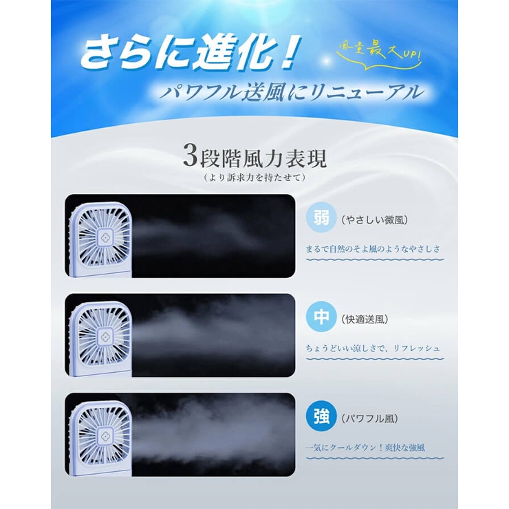 ハンディファン 携帯扇風機 暑さ対策 | Cinderella | 詳細画像8 