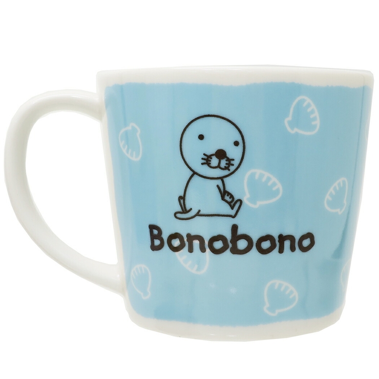 ぼのぼのマグカップフェイスマグブルー金正陶器かわいい日本製アニメキャラクターグッズ通販シネマコレクション