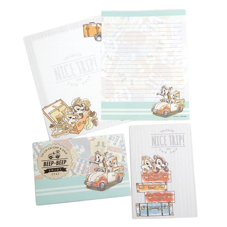 チップとデールミニ便箋 チップ＆デール レターセット 手紙セット[品番：BREW0069778