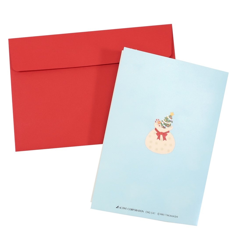 ハンドメイド クリスマスカード グリーティングカード[品番