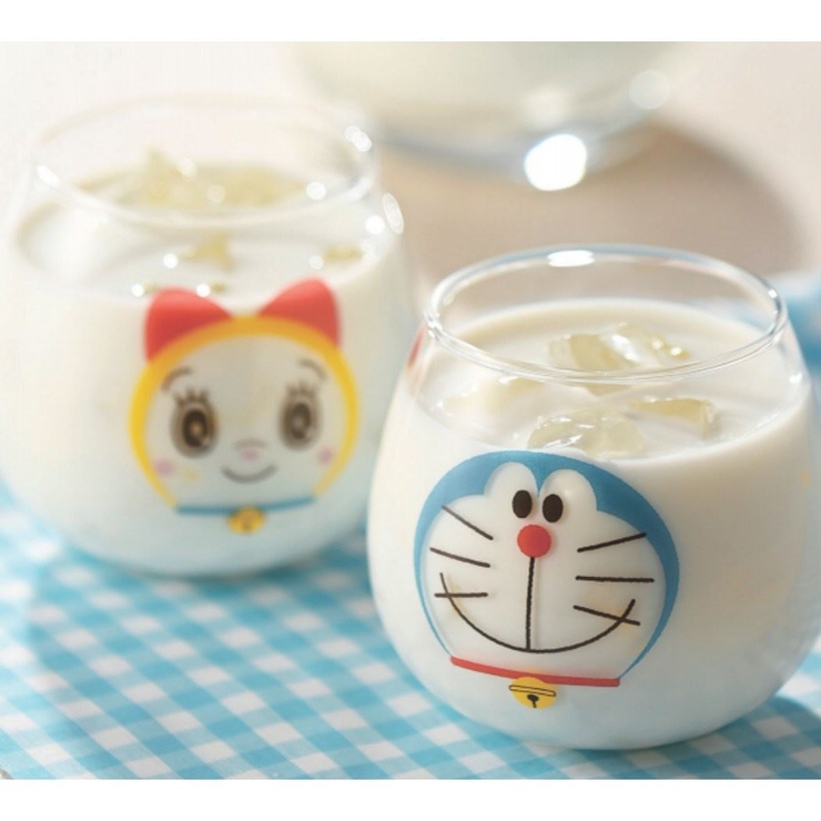 ドラえもん型　ガラス瓶 非売品　2体セット 大塚硝子 ドラえもんタンブラー5客セット ドラえもんグラス GS232