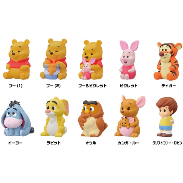 女性に人気！ くまのプーさん ミニフィギュア ソフビパペットマスコット[品番 ゲームキャラクター
