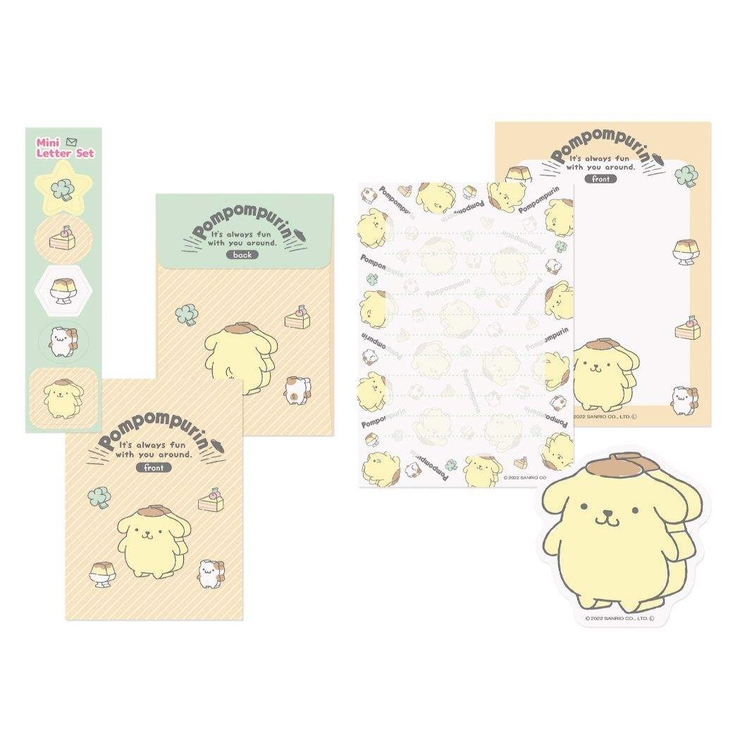 ポムポムプリン 手渡し手紙セット ミニレターセット[品番：BREW0041157