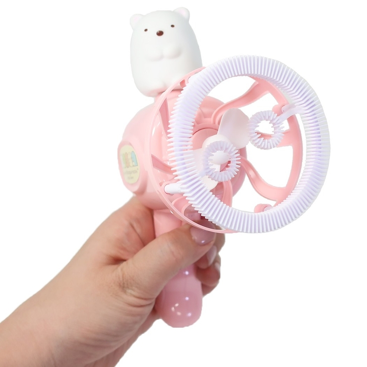 すみっコぐらしおもちゃマスコット付きしゃぼん玉しろくまサンエックスユニック電動式シャボン玉キャラクターグッズシネマコレクション