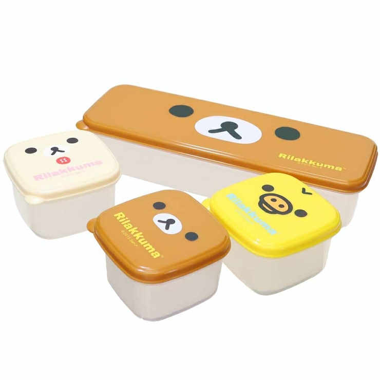 リラックマ 保存容器 シール容器4個セット[品番：BREW0075829