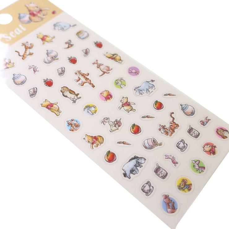 くまのプーさんシールシートミニシールディズニーS＆CデコレーションDECOシールかわいいキャラクターグッズシネマコレクション