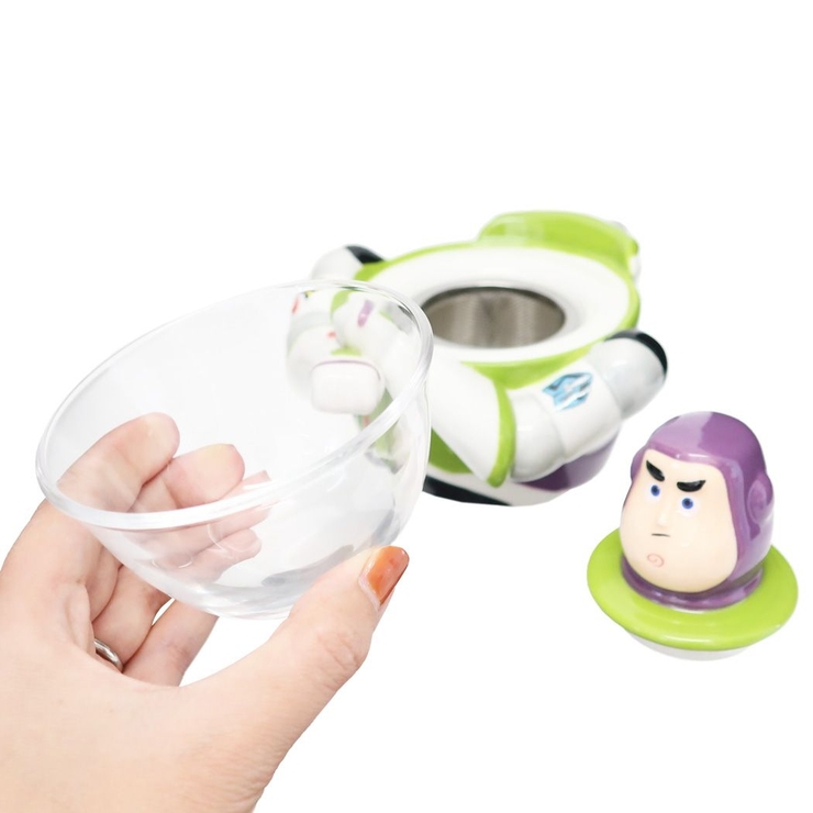 トイストーリーティーフォーワンセットティーポット＋ガラスカップバズライトイヤーディズニーサンアート茶こし付きプレゼントギフトおもしろ雑貨キャラクターグッズシネマコレクション