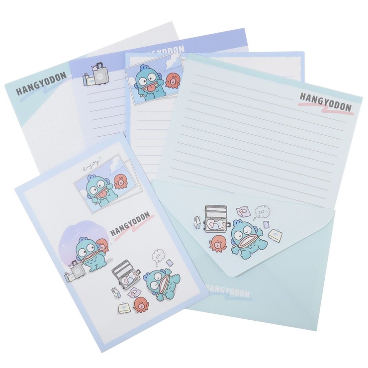 はんぎょどん　忍者もんじゃ　 便箋　昭和レトロ　美品　サンリオ　レターセット 超レア】 ハンギョドン 忍者もんじゃ レターセット 1986年 当時