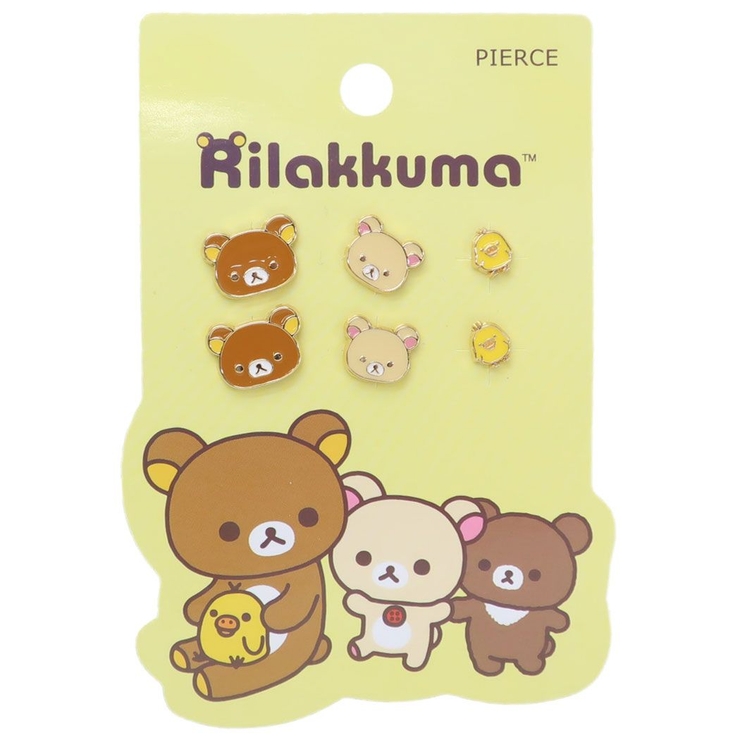 リラックマ　18金　ピアス　公式 リラックマ ピアス 6Pピアス[品番：BREW0093440
