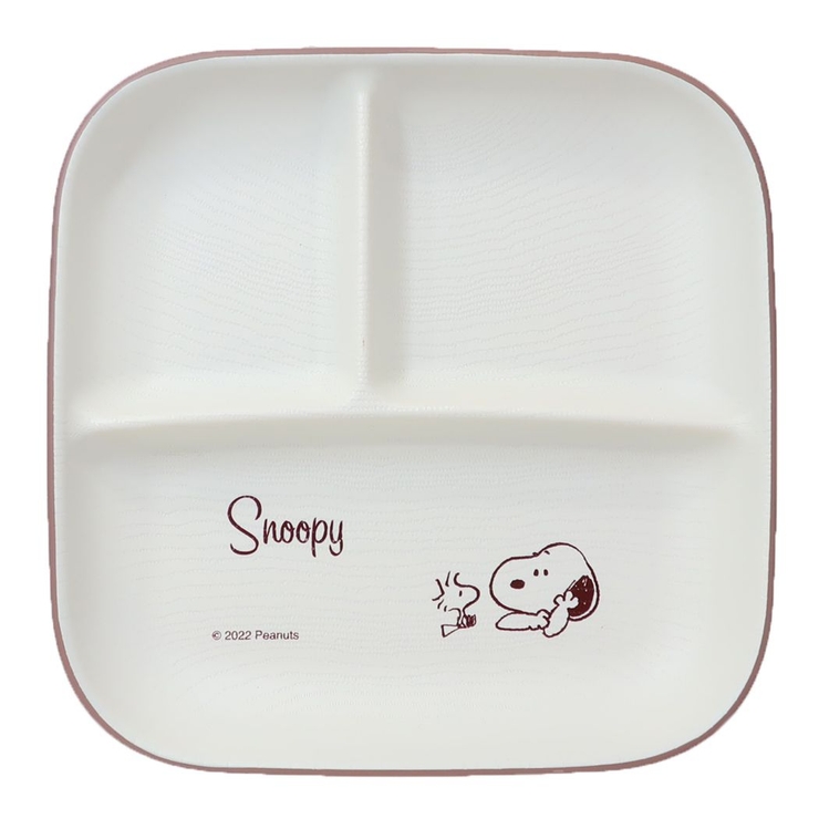 スヌーピー 中皿 木目調スクエアワンプレートL | cinemacollection | 詳細画像1 