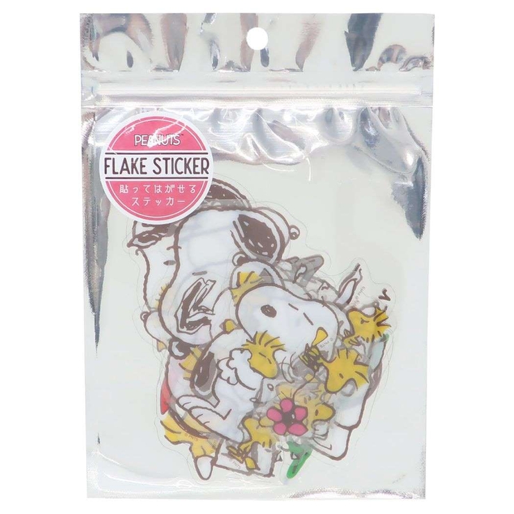 スヌーピー フレークシール 貼って剥がせるビッグフレークステッカー