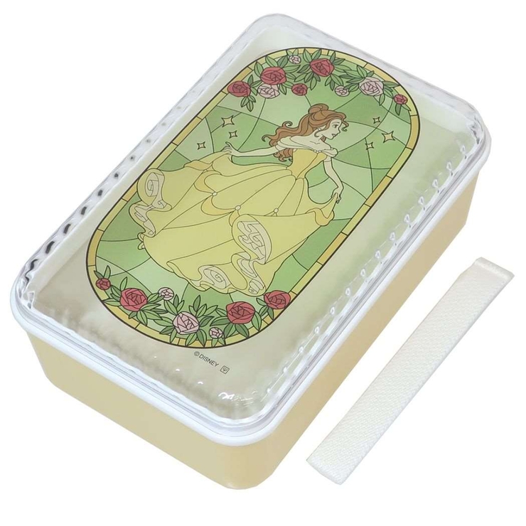 美女と野獣 お弁当箱 ステンドグラス風一段ランチBOX[品番