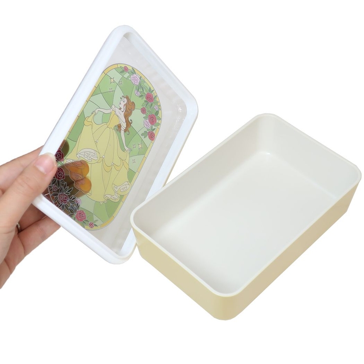 美女と野獣 お弁当箱 ステンドグラス風一段ランチBOX[品番