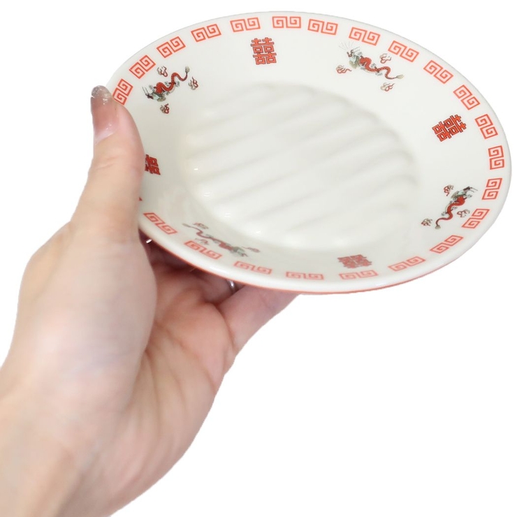 おまち堂 小皿 アブラオトシ皿 龍 アルタ 食器 中華皿 グッズ