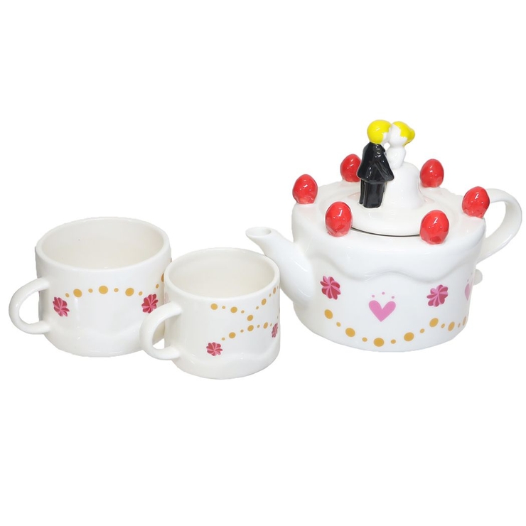 ティーセット ハッピーウェディングティーフォーツー ティーポット＆ティーカップ2… | cinemacollection | 詳細画像2 