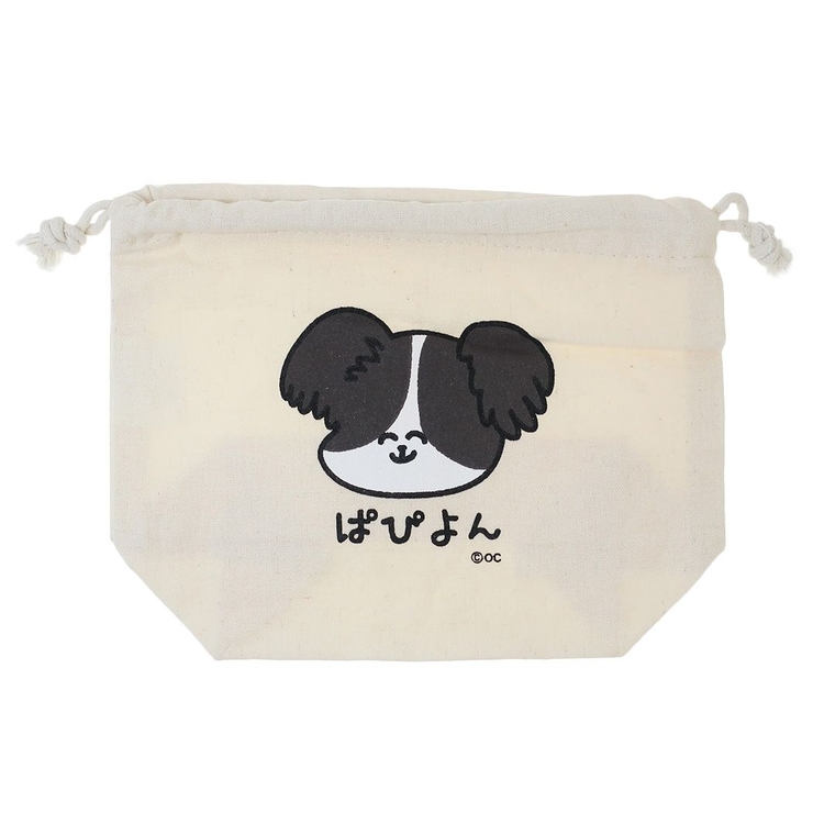 おえかきさん 巾着袋 マチ付ききんちゃくポーチ[品番：BREW0103820