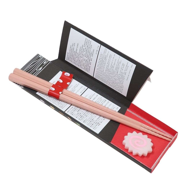 おはし＆箸置き すべらせん箸とラーメンの具の箸置きセット ナルト | cinemacollection | 詳細画像2 