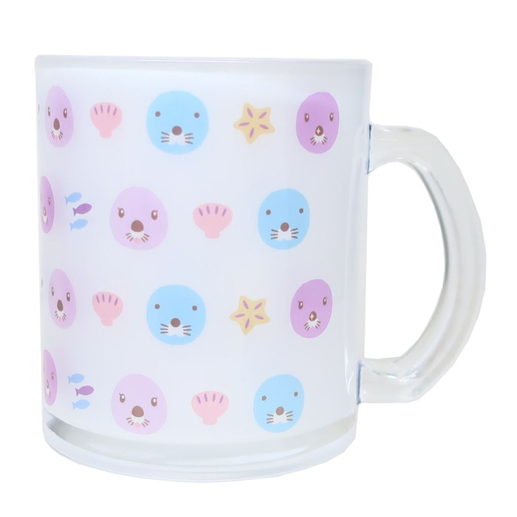 ぼのぼのx鳥羽水族館 マグカップ ガラスマグカップ[品番：BREW0110582