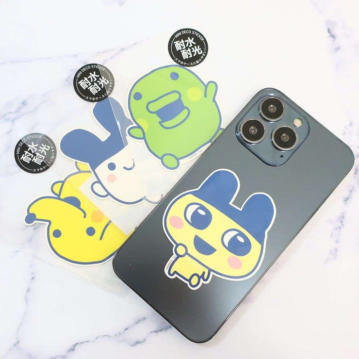 ウルフチャン ミニカーペット たまごっち スマホホルダー 特典トレカ シール たまごっち ダイカットシール ミニデコステッカー[品番