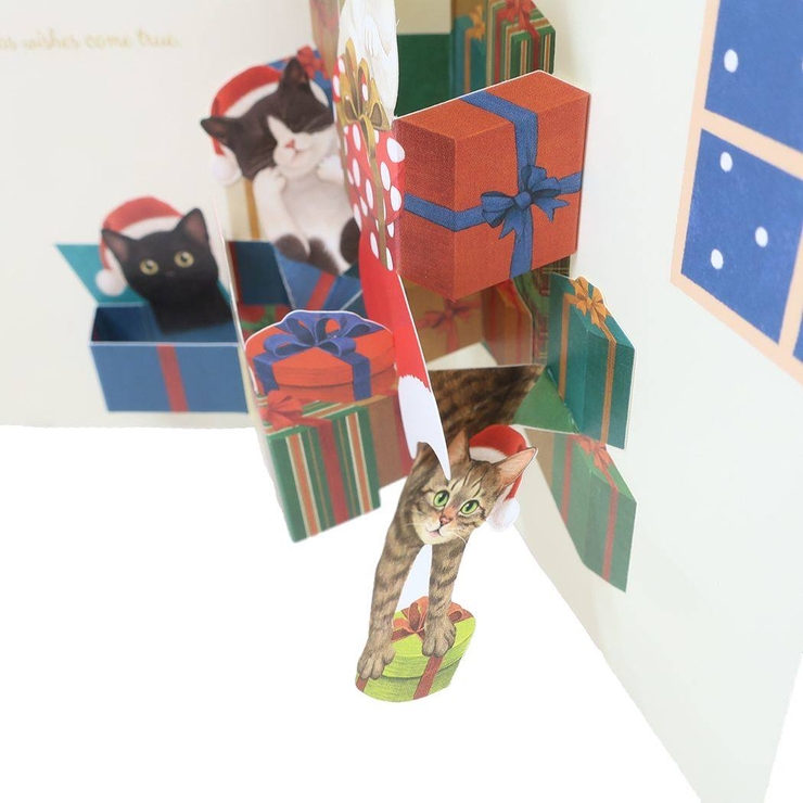フェリシモ猫部 グリーティングカード クリスマス猫部ポップアップカード | cinemacollection | 詳細画像4 