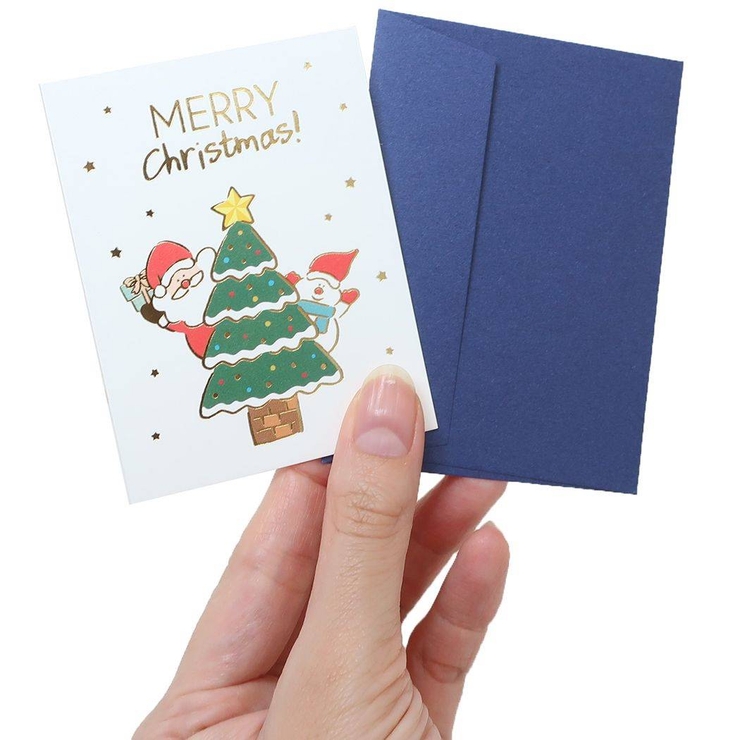 CHRISTMAS ミニグリーティングカード クリスマスイラストミニカード