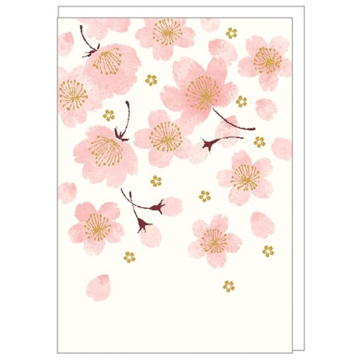 メッセージカード さくらグリーティングカード 桜舞う | cinemacollection | 詳細画像1 