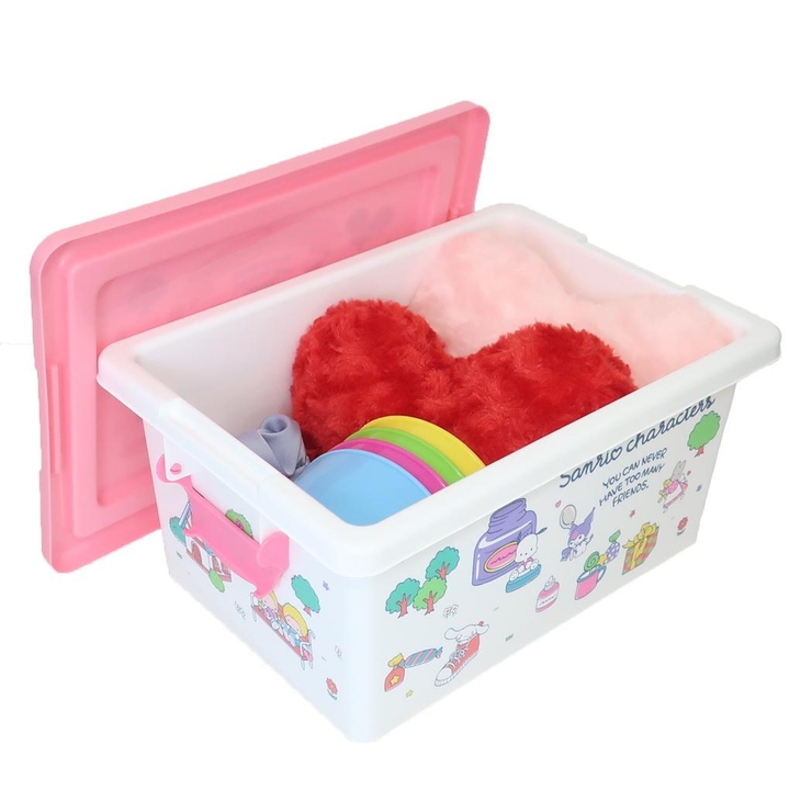 サンリオ 収納ボックス ストレージボックス サンリオキャラクターズ フタ付き収納ボックス M