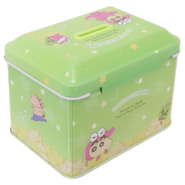クレヨンしんちゃん 貯金箱 カギ付き缶バンク[品番：BREW0125948