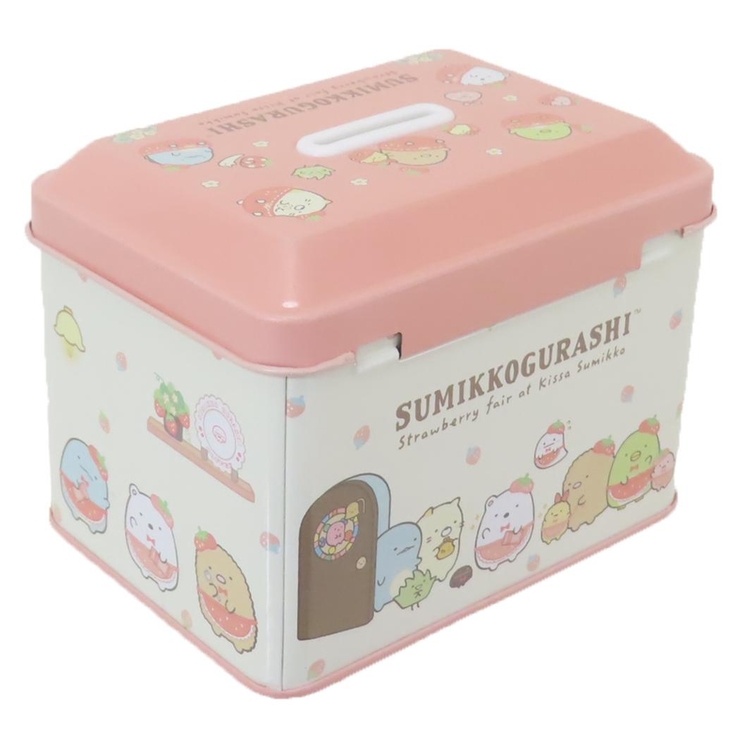 【ゆきんこ】リクエスト12点セット すみっコぐらし 貯金箱 カギ付き缶バンク[品番：BREW0125953