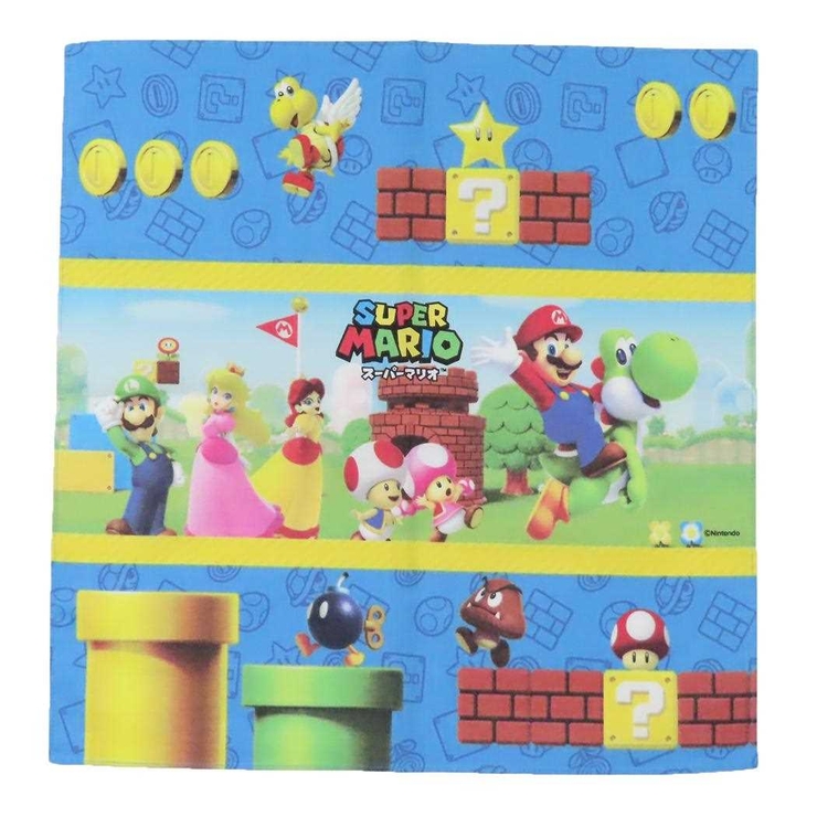 スーパーマリオブラザーズ ランチクロス コットンナフキン | cinemacollection | 詳細画像1 