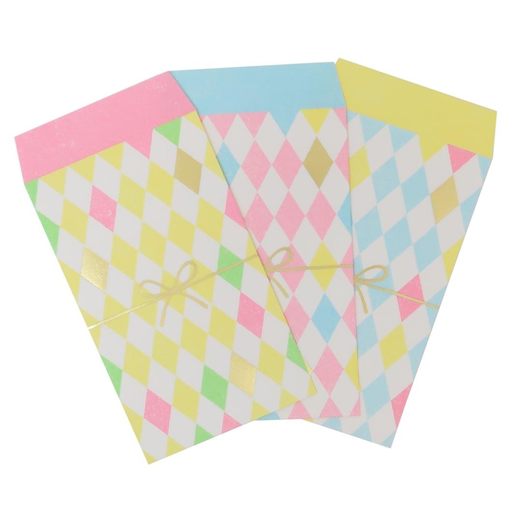 ぽち袋 3色ポチ袋 ダイヤ柄 APJ お年玉袋 ミニ封筒 金封 グッズ | cinemacollection | 詳細画像1 