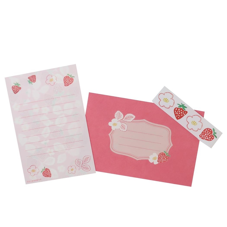 いちごデコ 手紙セット 香るレターセット[品番：BREW0129578