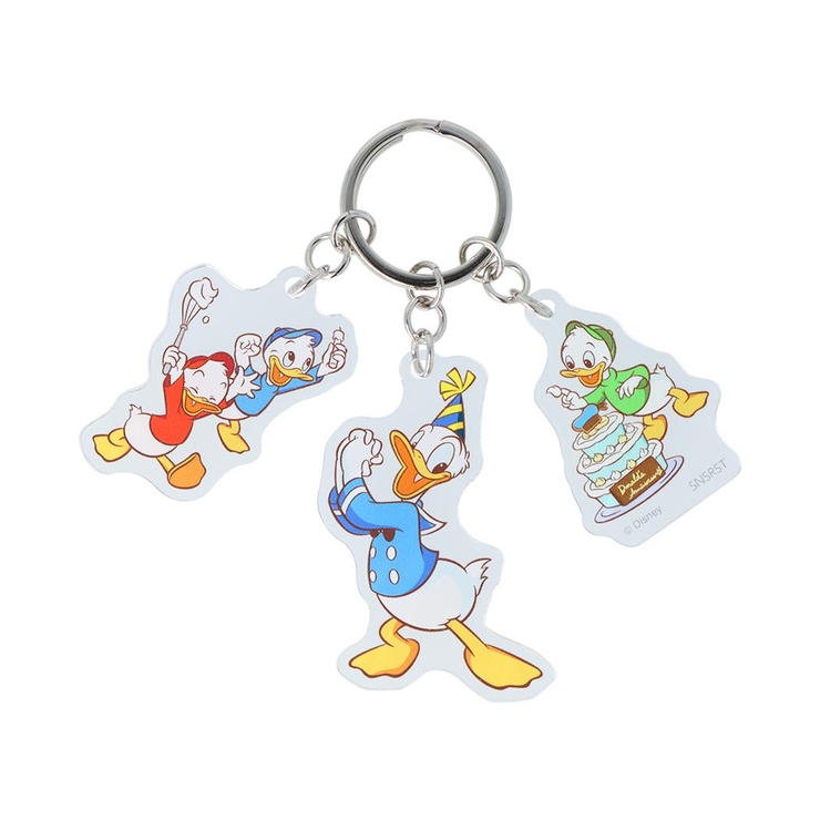 Disney ドナルドダック アクリルキーホルダー 3個セット ドナルドダック キーリング 3連アクリルキーホルダー[品番