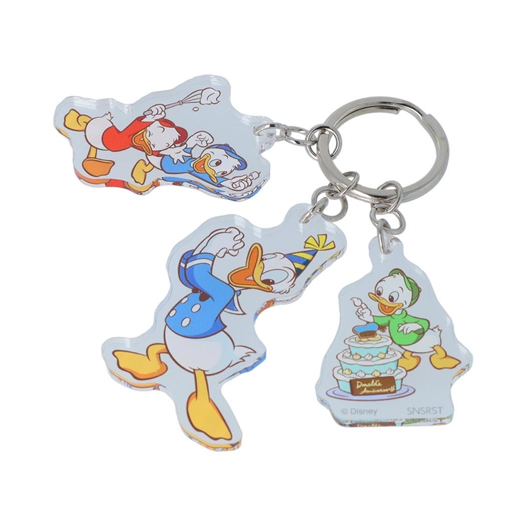 Disney ドナルドダック アクリルキーホルダー 3個セット ドナルドダック キーリング 3連アクリルキーホルダー[品番