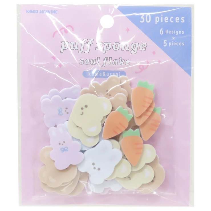 フレークシール パフスポンジシールフレーク kuma＆usagi | cinemacollection | 詳細画像1 
