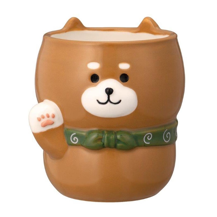 湯呑 招き湯呑み 柴犬 デコレ お土産 ギフト おもしろ雑貨 グッズ | cinemacollection | 詳細画像1 