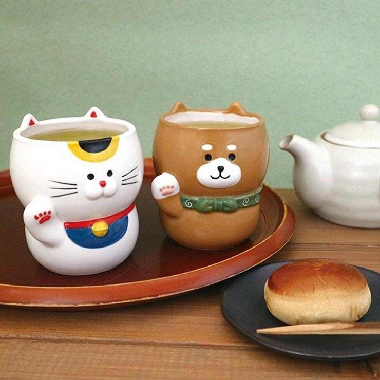 湯呑 招き湯呑み 柴犬 デコレ お土産 ギフト おもしろ雑貨 グッズ | cinemacollection | 詳細画像3 