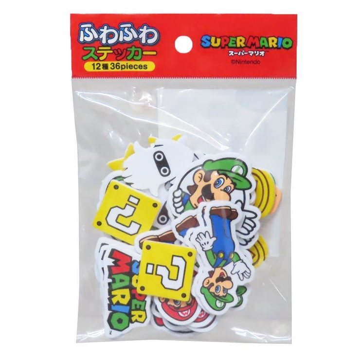スーパーマリオ フレークシール ふわふわステッカー[品番：BREW0154248
