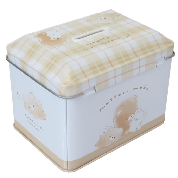 貯金箱 カギ付き缶バンク まったりもこ クーリア プレゼント かわいい グッズ | cinemacollection | 詳細画像2 