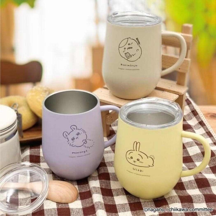 蓋つきステンレスマグ へちゃ うさぎ ちいかわ[品番