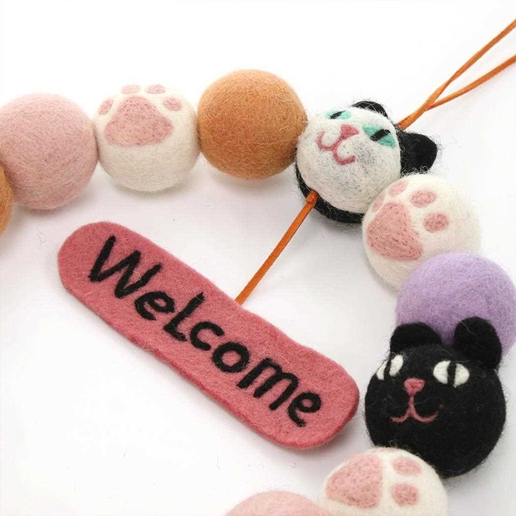 アニマルグッズ インテリア雑貨 フェルトリース[品番