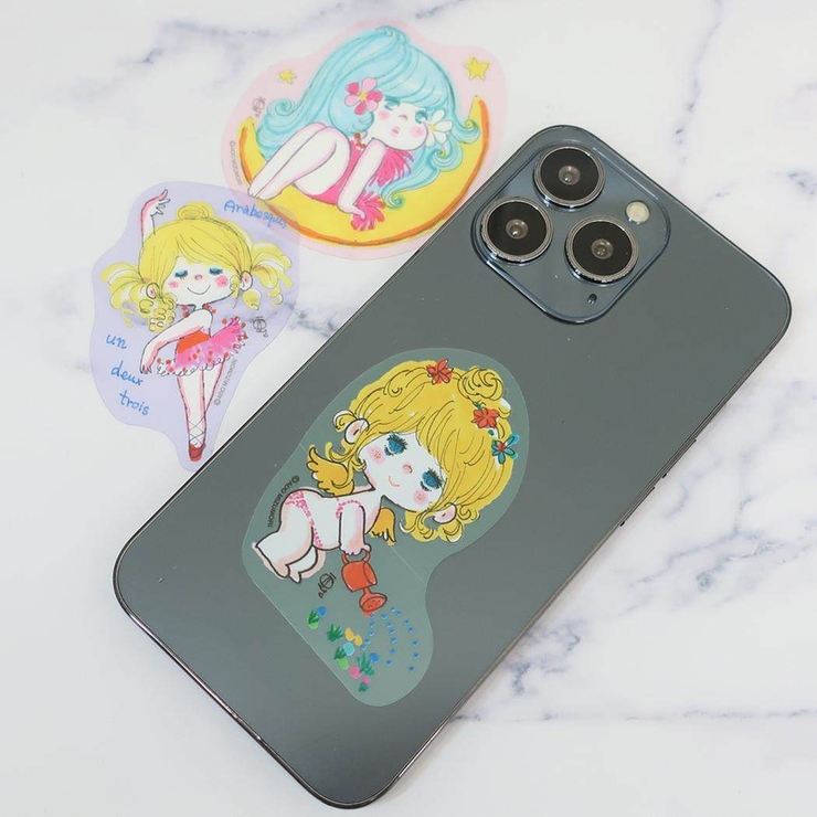 水森亜土 キャラクターステッカー クリアステッカーセット[品番