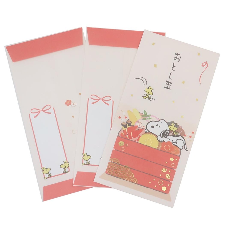 スヌーピー ぽち袋 長札お年玉ポチ袋3枚セット[品番：BREW0158175